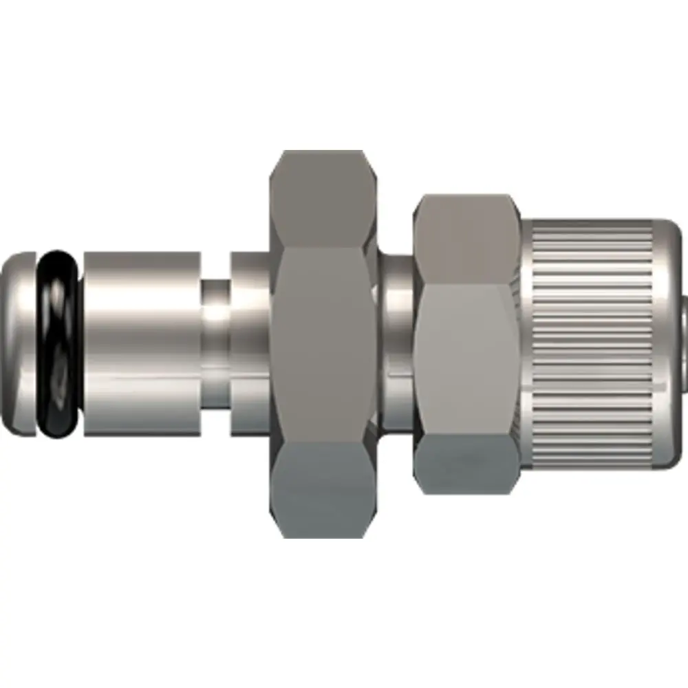 Linktech 20Cb Series Straight Male, Non-Valved, 1/4" Ptf, Chrome Brass, Buna N 1