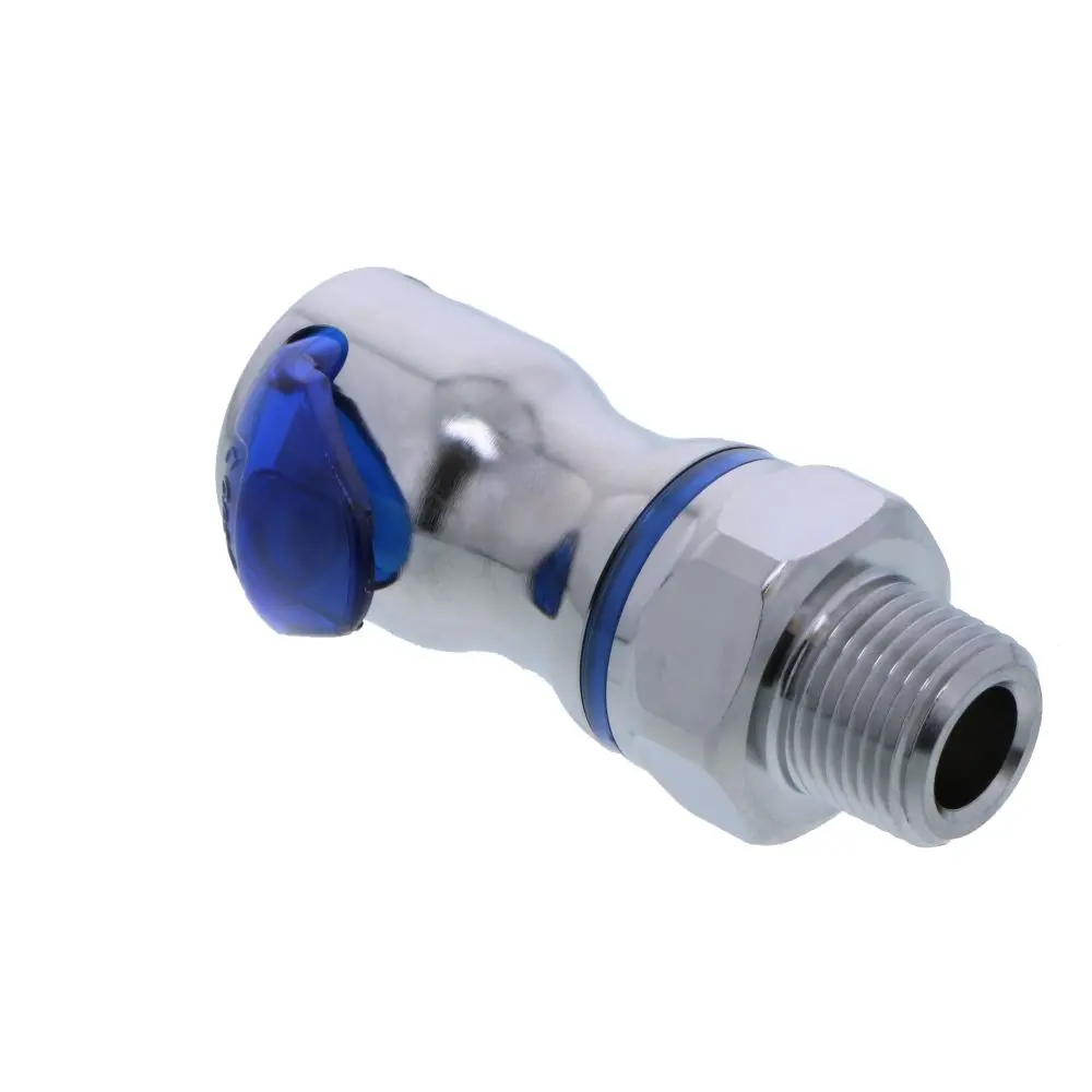 Lq6d10006blu Valved Pipe Thread Liquid Cooling Coupling Body 3/8 Npt Cool Blue 2