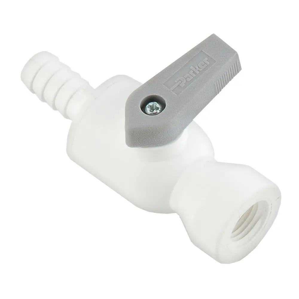 Parker Liquifit Par-Barb Valve Female Connector - 3/8 Id Barb X 3/8 Fpt 1