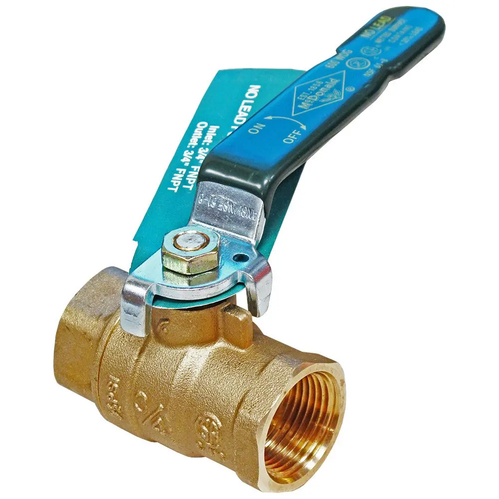 Full Port Brass Ball Valve Lead-Free 3/4" Fnpt 1
