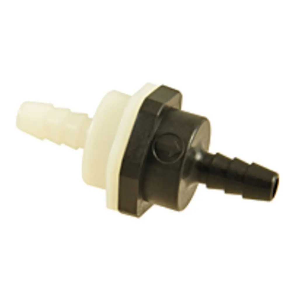Polypropylene Check Valve - 0.25 Psi Spring & Buna-N Seal 3/8" Hb 3/8" Hb 1