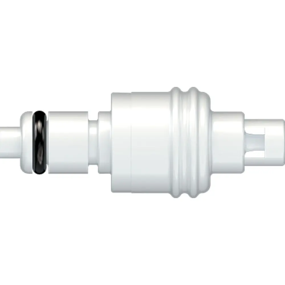 Linktech 20Ac Series Straight Male, Valved, 1/16" Hb, Natural Acetal, Buna N 1