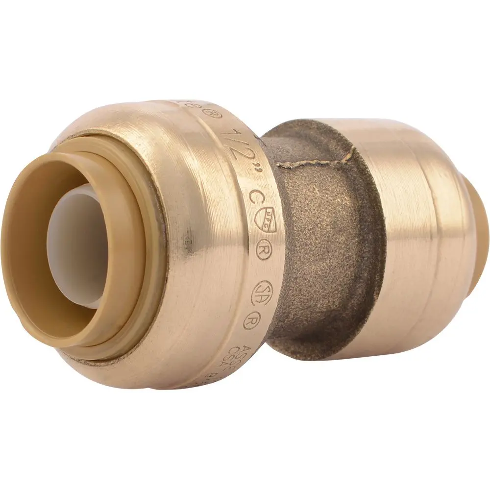 Sharkbite® U009lf Lead-Free Brass Push-To-Connect Reducer Coupling - 3/8" X 1/2" 1