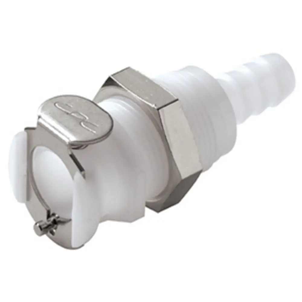 Plc16005 Panel Mount Hose Barb Coupling Body 5/16 Id Barb 1