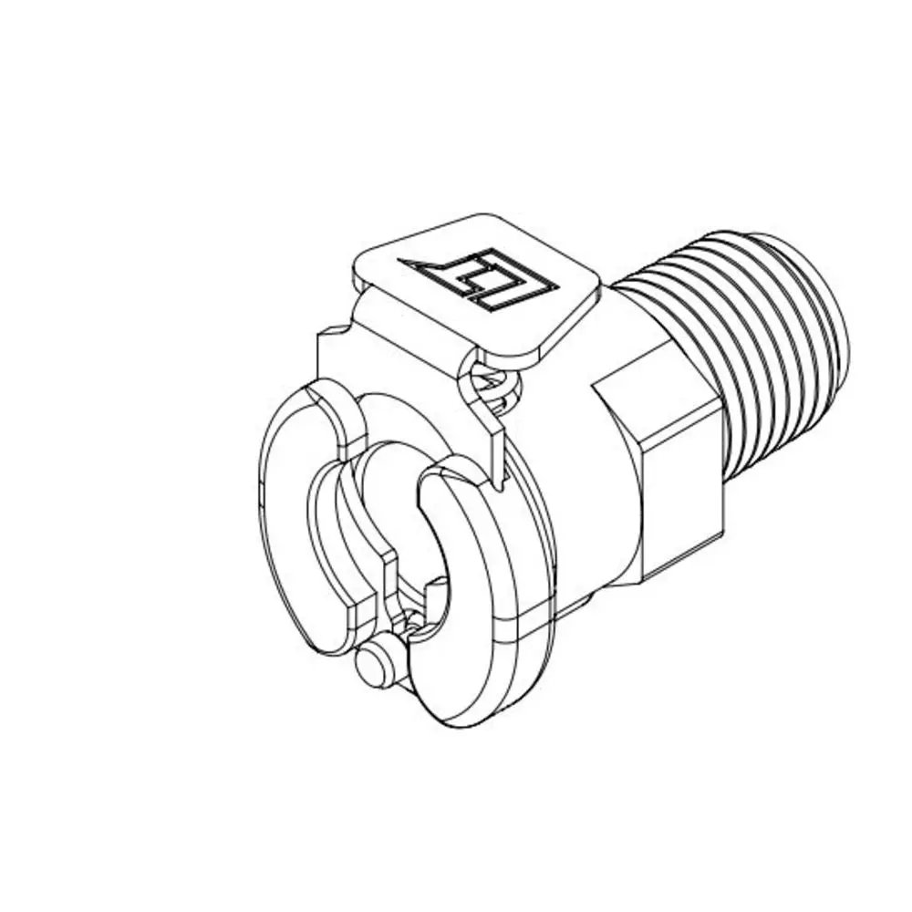 Linktech 20Ac Male Thread Socket, Valved, 1/8" Mnpt 2