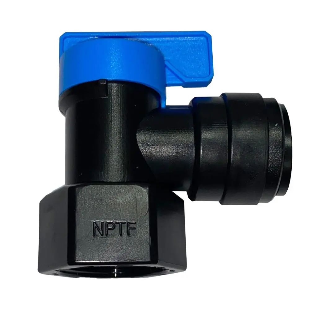 Neofit - Acetal Black Tank Valve Female Elbow 3/4" Fpt X 5/8" Tube 1