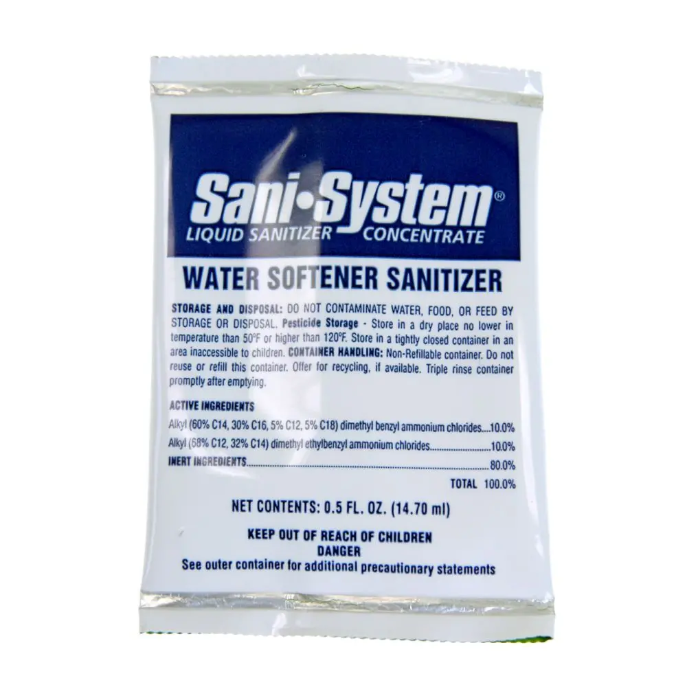 Sani-System Water Softener Sanitizer - 0.5 Oz Packet - Nsf - Epa 1
