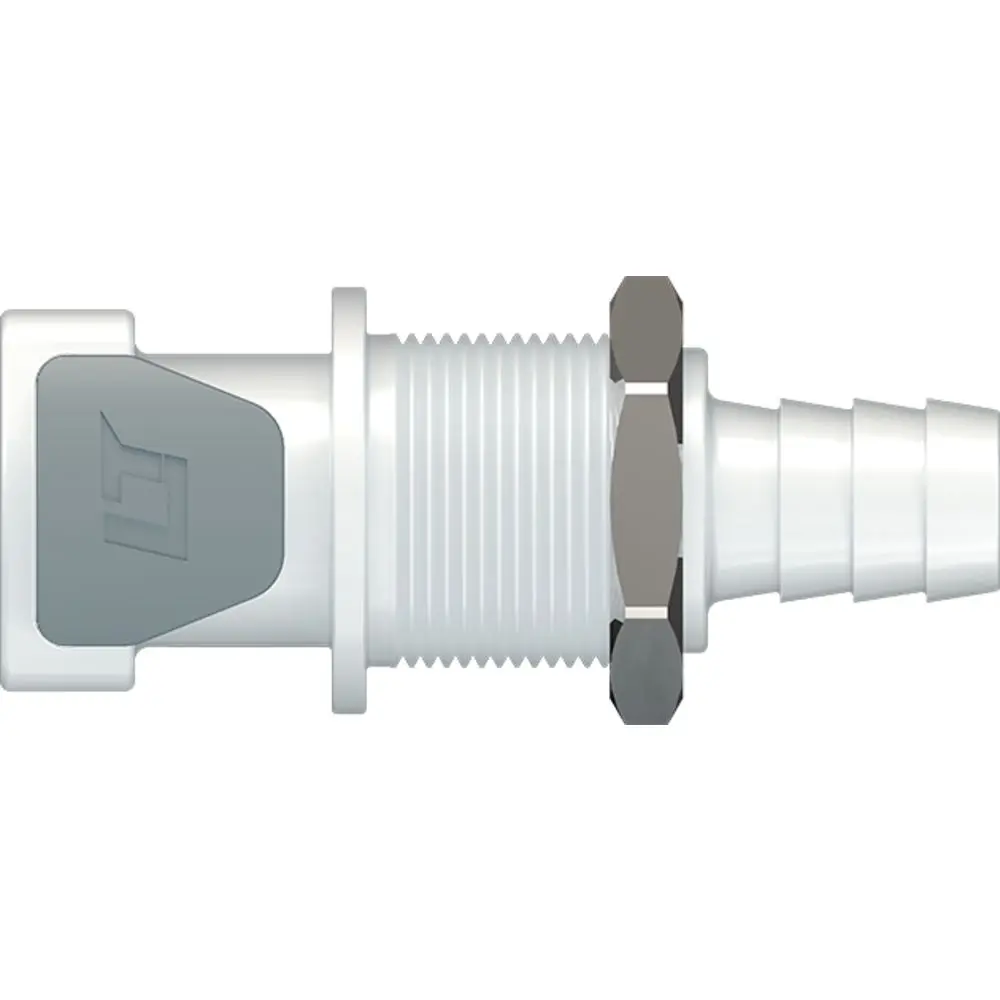 Linktech 50Ac Series Panel Mt. Female, Valved, 3/8" Hb, Natural Acetal, Buna N 1