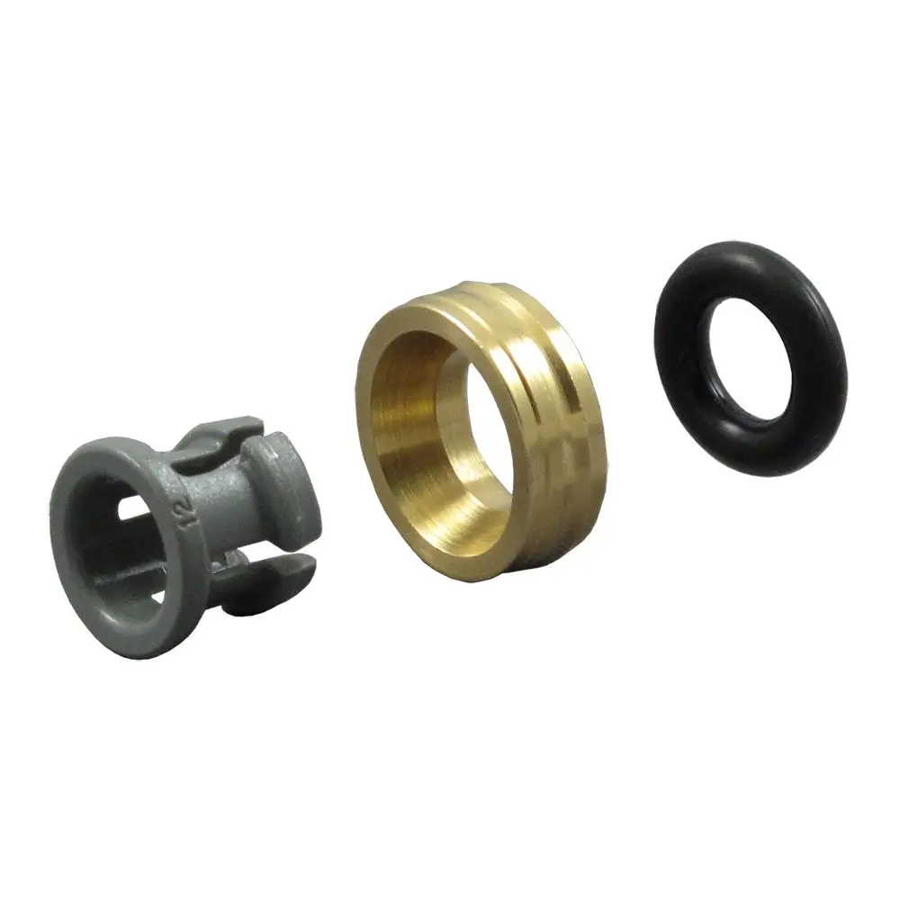 John Guest Metal Half Cartridge - 3/16 Brass Body, Gray Acetal Collet, Single Nitrile O-Ring 1