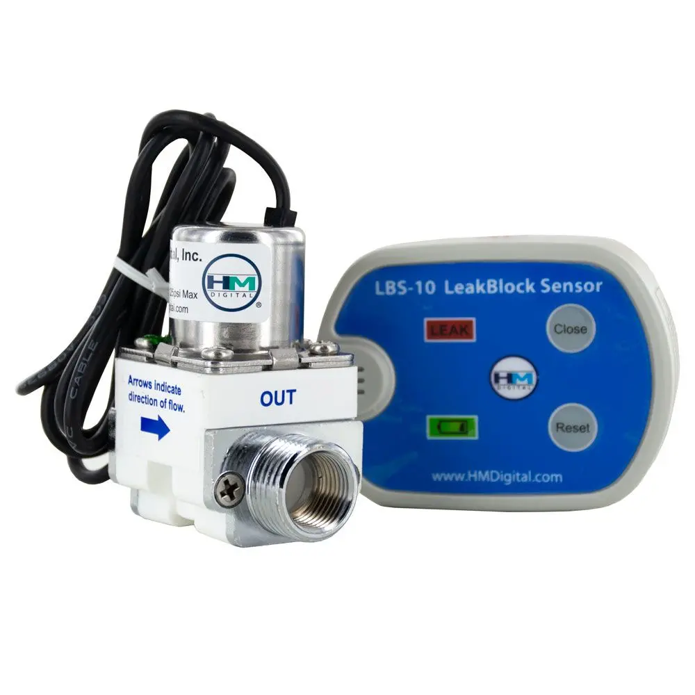 Hm Digital Lbs-10 Leakblock Sensor, 6 Gpm Max, 3/8" Fnpt X 1/2" Mbsp, 125 Psi 1