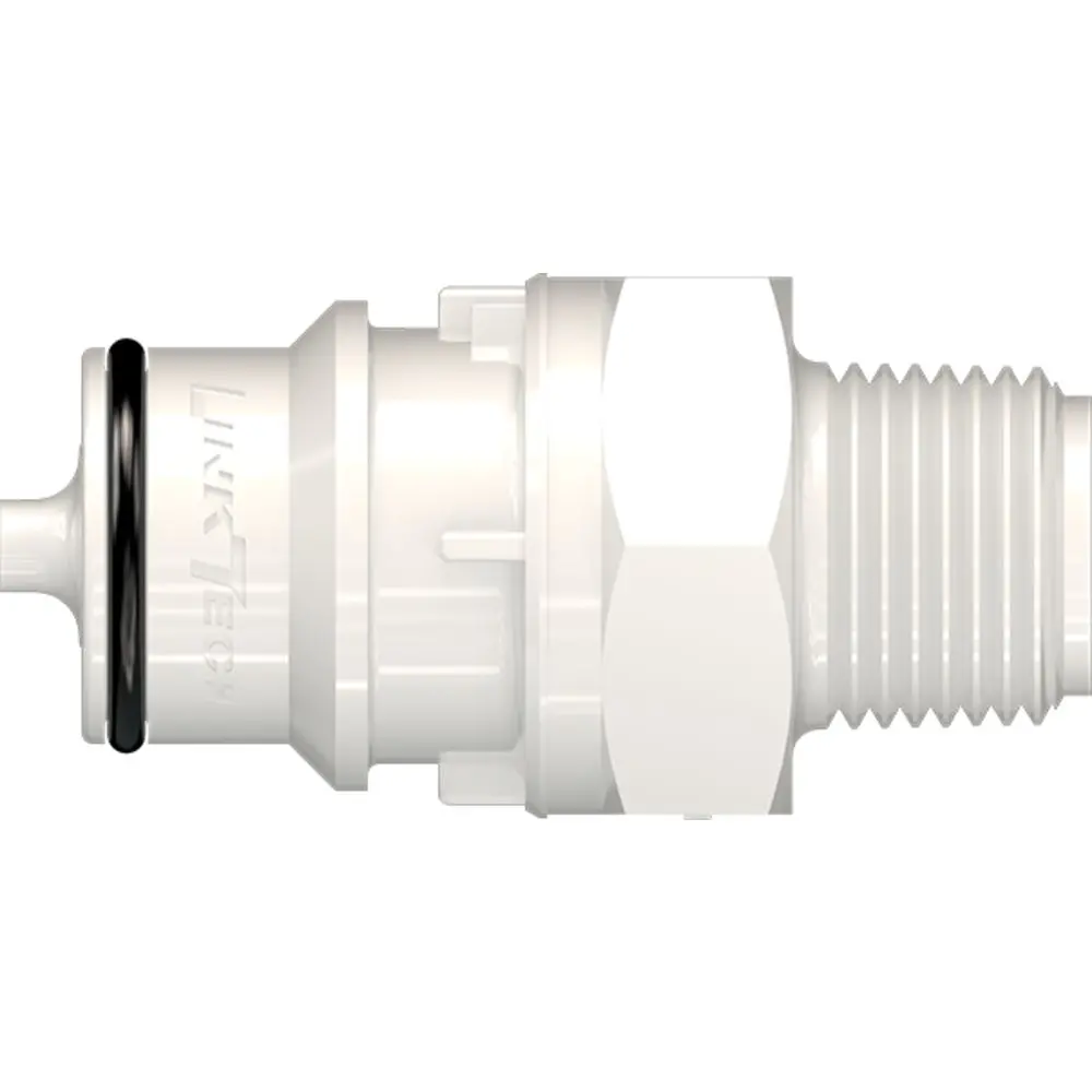 Linktech 60Ps Series Male Thread Male, Valved, 3/8" Mnpt, Polysulfone, Epdm 1