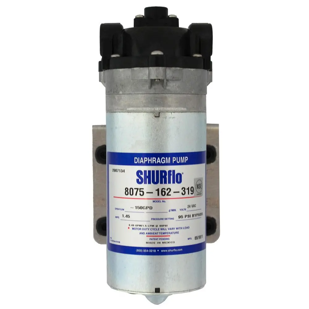 Shurflo 8075-162-319 Silver Series Ro Booster Pump 150 Gpd 90 Psi 24V 1
