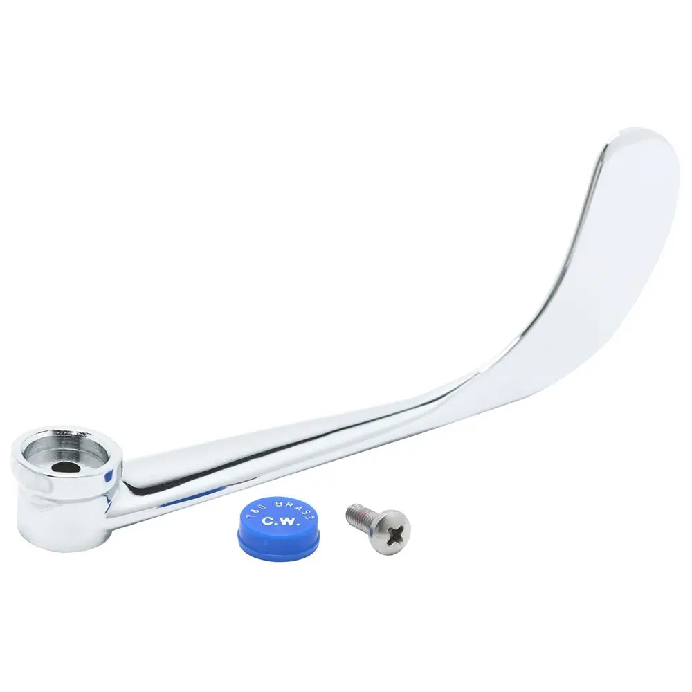 T&S Brass B-Wh6c Chrome Plated 6" Wrist Action Handle, Cold Index 1