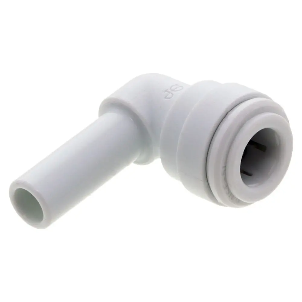 Stem Elbow Connector Acetal (White) - 3/8 Stem X 3/8 1