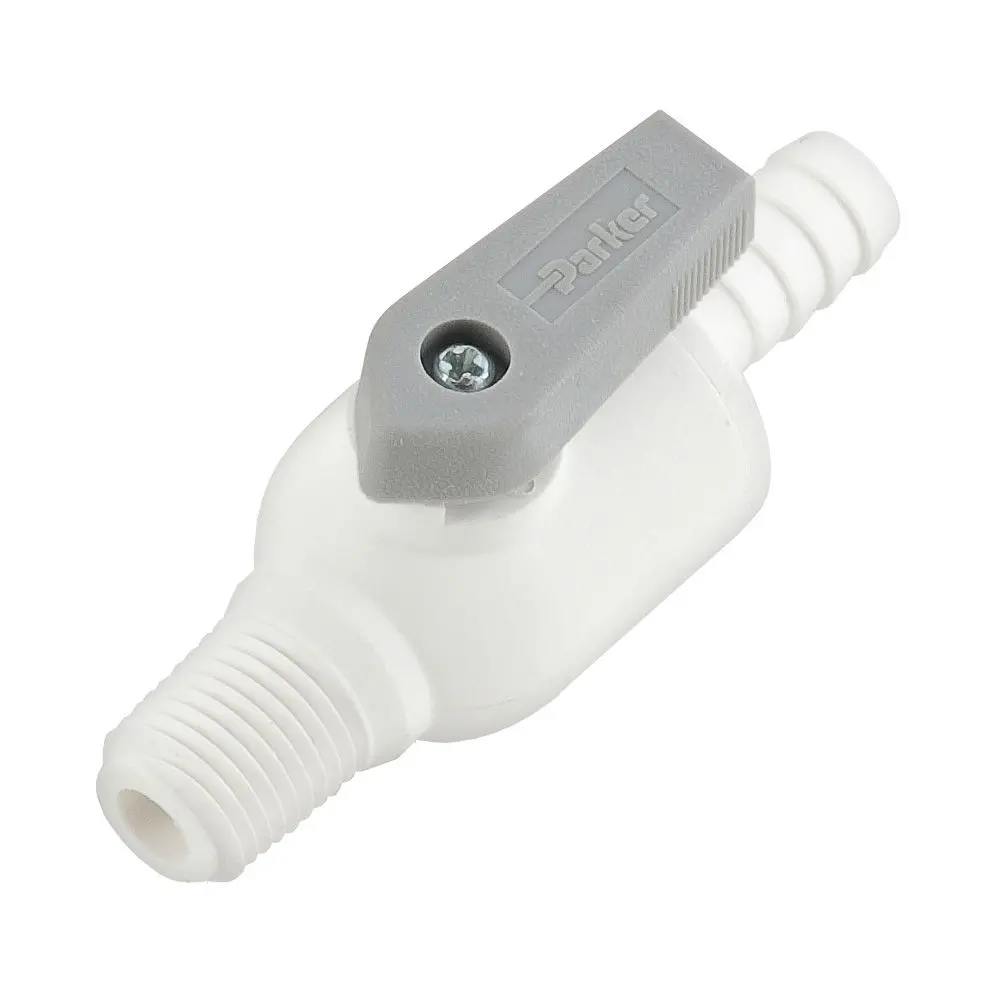 Parker Liquifit Par-Barb Valve Male Connector - 3/8 Id Barb X 3/8 Mpt 1