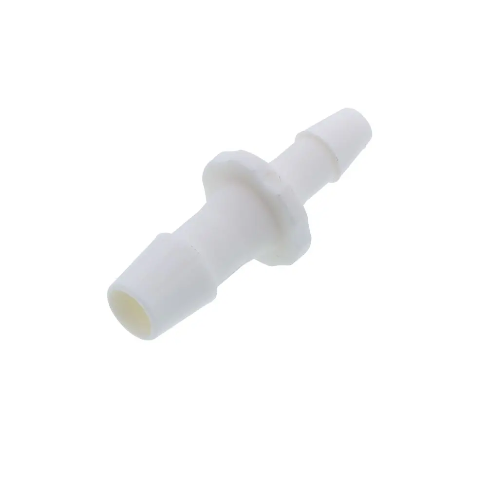 Fitquik Nylon Tube To Tube Straight Reducer Fitting - 3/8" Id Barb X 1/4" Id - White 2
