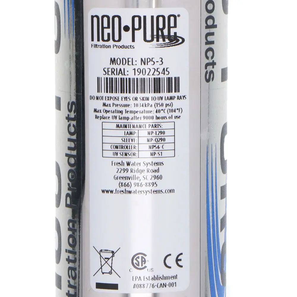 Neo-Pure Np5-3 Uv Disinfection System - 3 Gpm 2