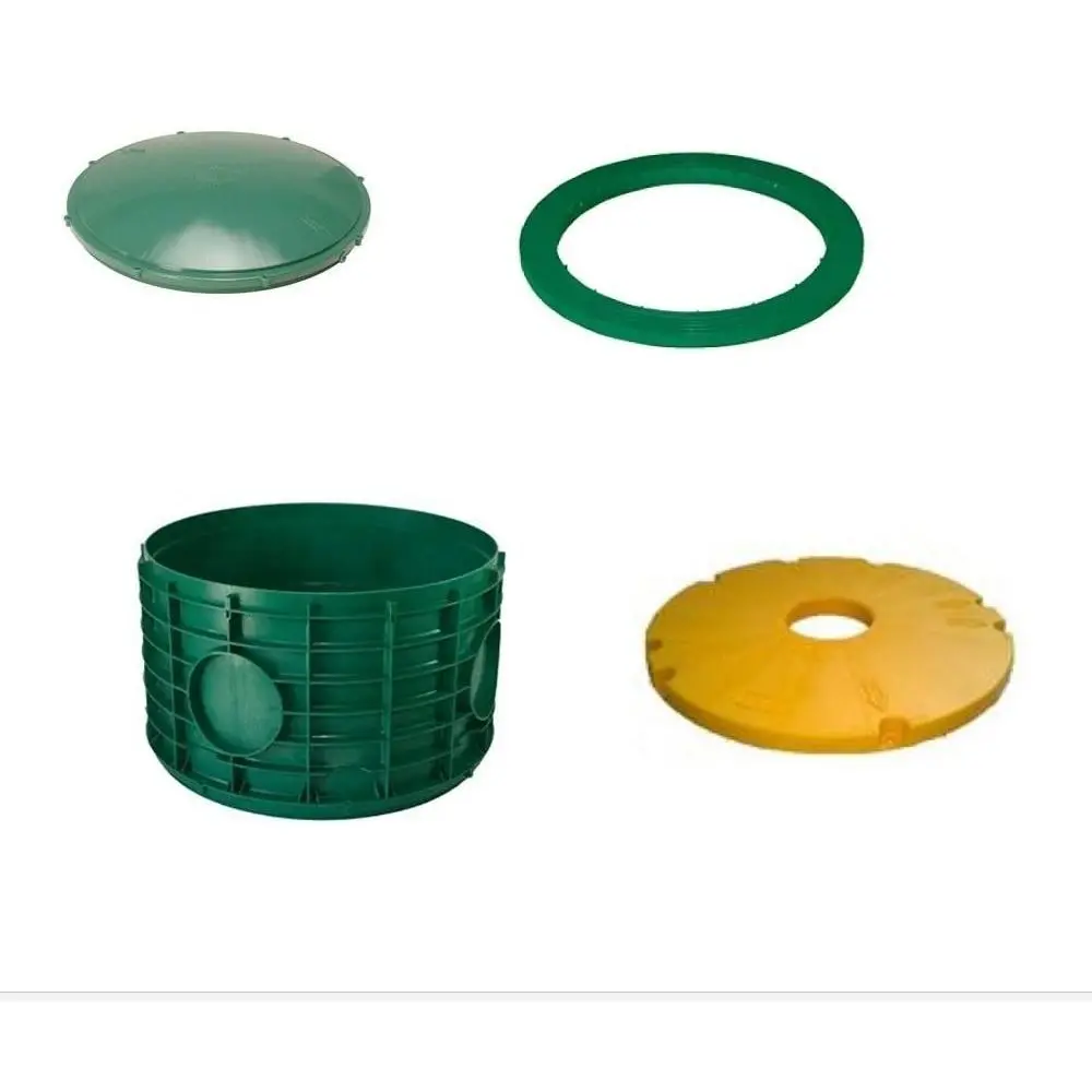 20X12 Inch Tuf-Tite Four Piece Bundle - 20X12 Riser, 20 Inch Domed Lid, 20 Inch Ring Adapter & 20 Inch Safety Lid 1