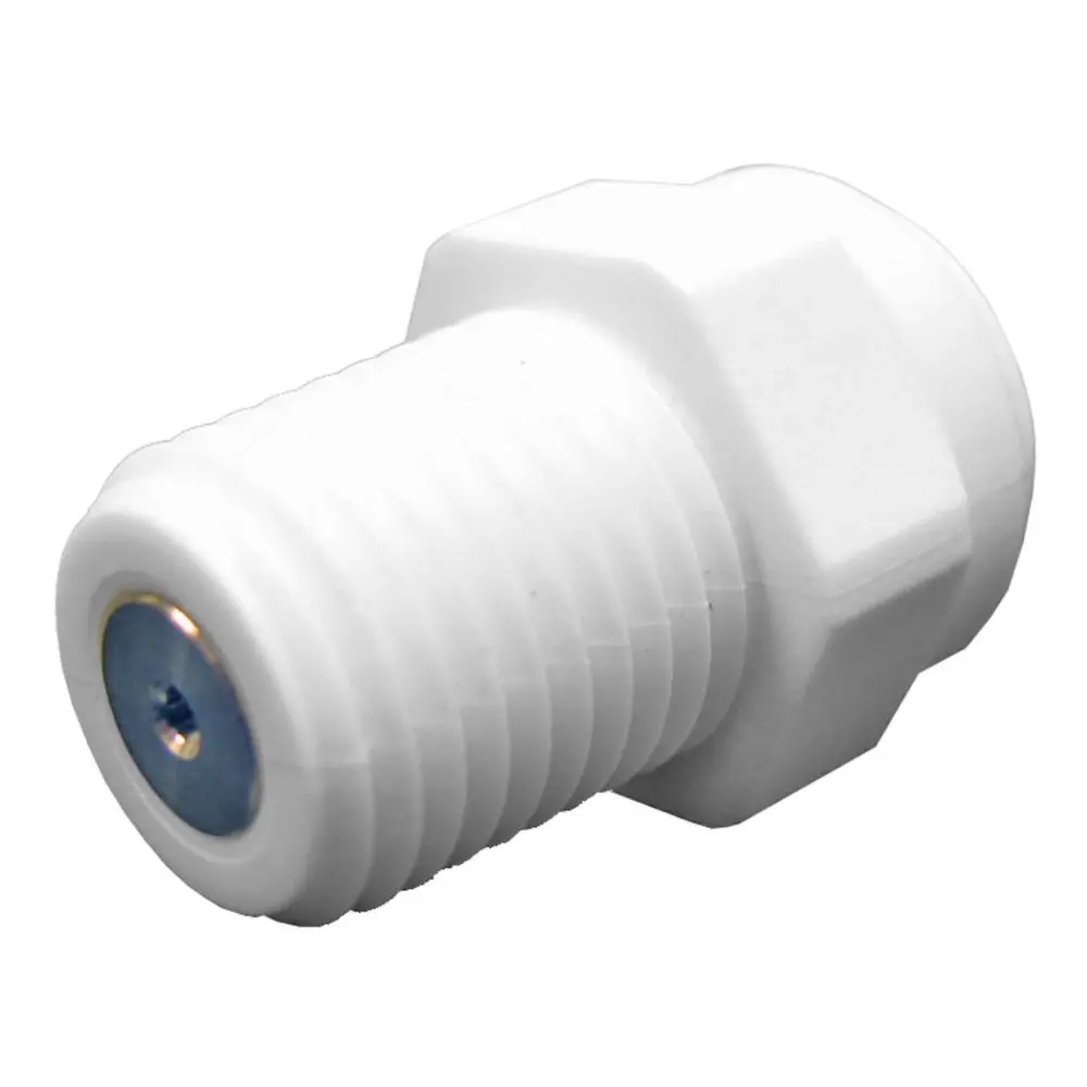 Male Straight Check Valve Stainless Steel - 1/4" Push-In X 1/4" Mpt 1
