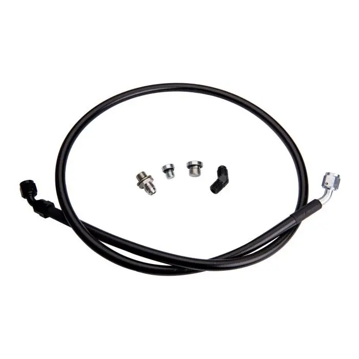 Fleece Performance Remote Turbo Oil Feed Line Kit For 1/4 Npt Turbo Oil Inlet (S300/S400), 2001-2016 Lb7/Lly/Lbz/Lmm/Lml 1
