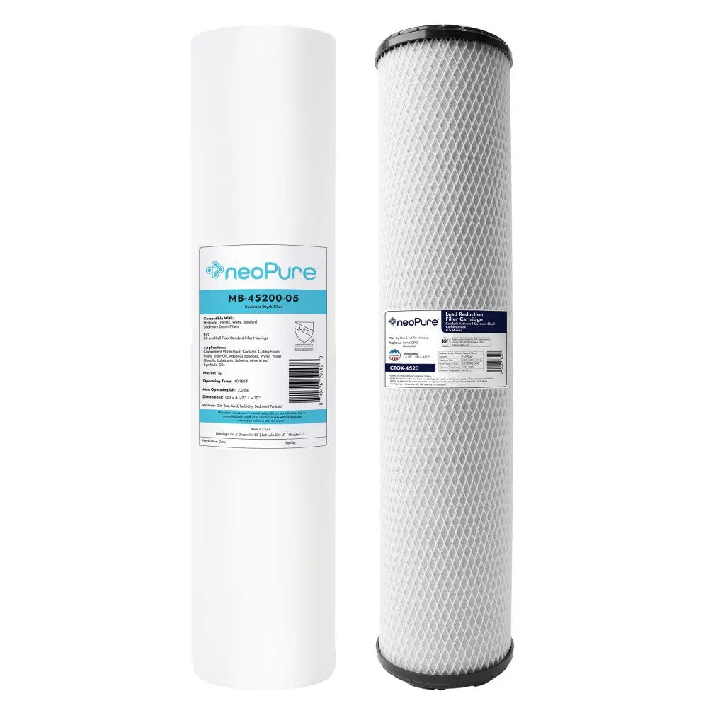 Filter Kit Replacement, 4.5" X 20" Melt Blown & Ctox Carbon Block 1