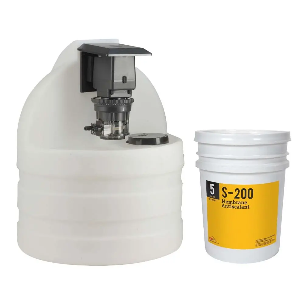 Stenner Antiscalant System Single Head Adjustable Pump With 15 Gallon Tank 1