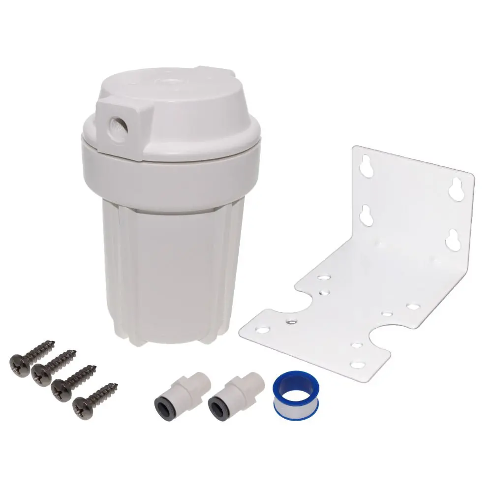 5" Slim Line Flat Cap Filter Housing Filter Kit 3/8" For Rv/Marine 1