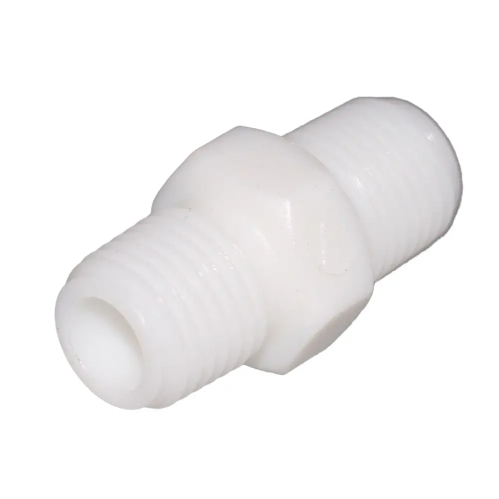 Hex Pipe Nipple 1/4" Mnpt Polypro White 1