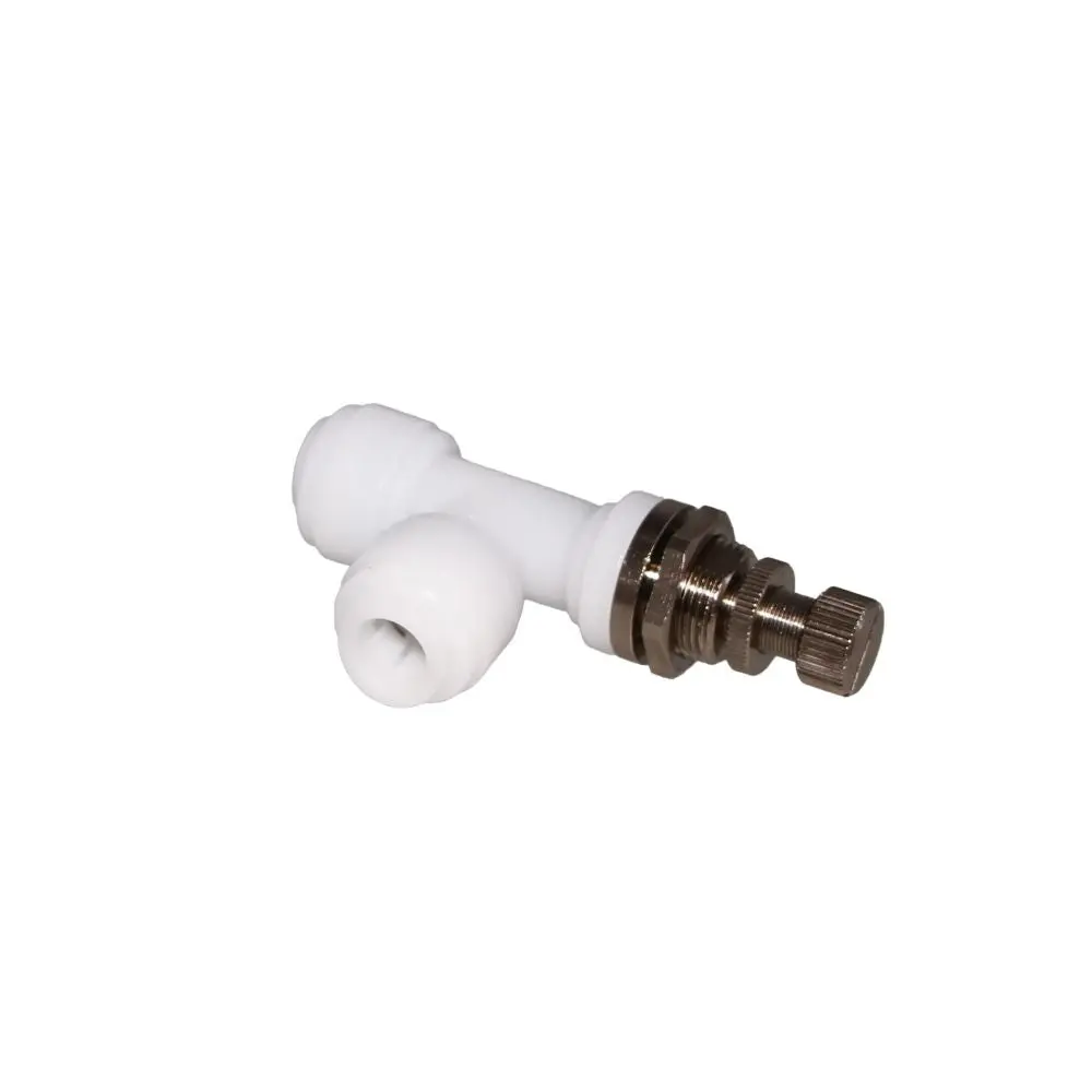 Neofit - Acetal Natural White Flow Control Elbow Bulkhead 1/4" Tube 1