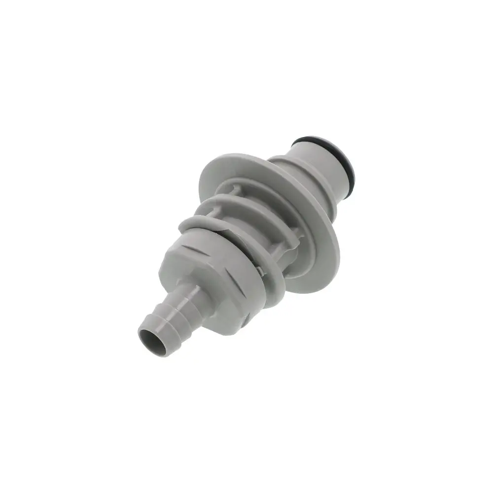 Hfcd42612 Valved Panel Mount Hose Barb Coupling Insert 3/8 Id Barb 1