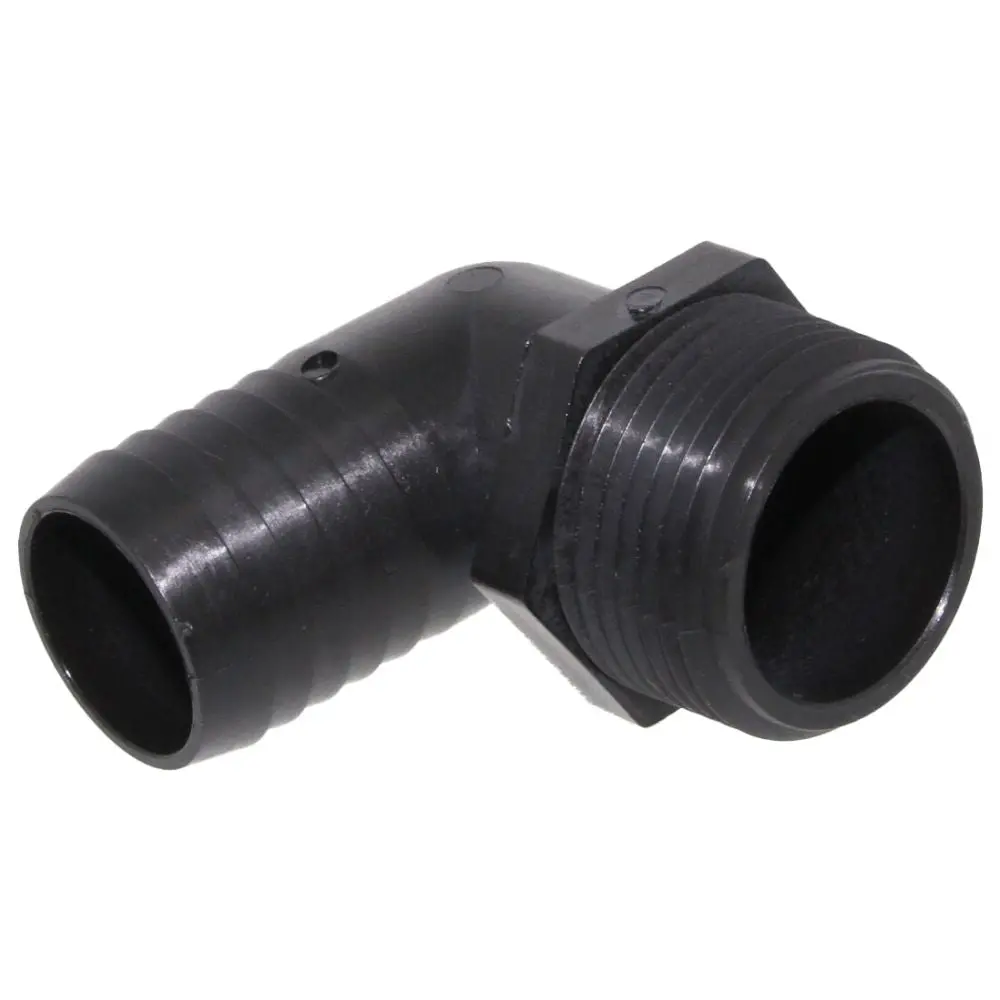 Male Elbow Barb X Male Npt - 5/8" Hb X 1/2" Mnpt - Black Polypropylene 1