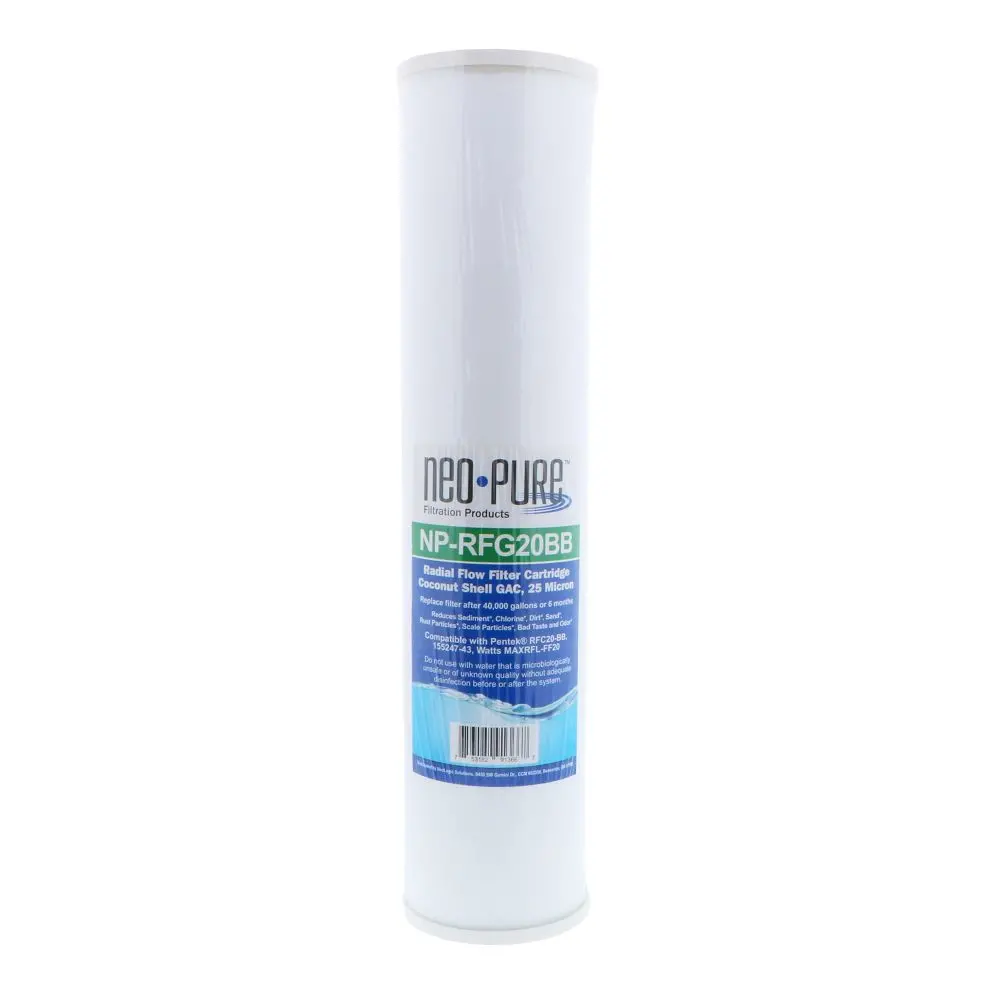 Neo-Pure Np-Rfg20bb 20" Bb Radial Flow Gac Carbon Filter 25 Micron 1