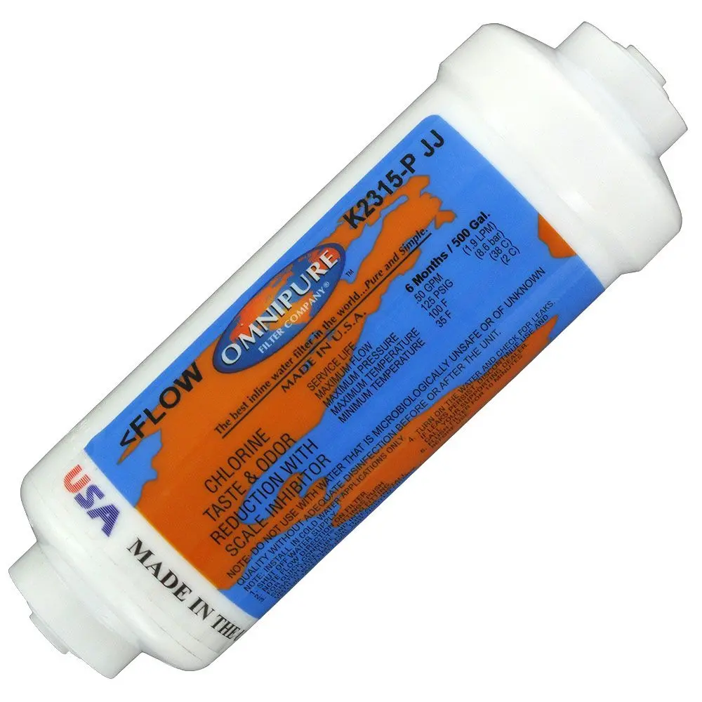 Omnipure Inline K2315-P-Jj 1 Mic Cto/Lead/Cyst (W/ Scale Reduction) - 6" X 2" Filter - 1/4" Quick Connect 1