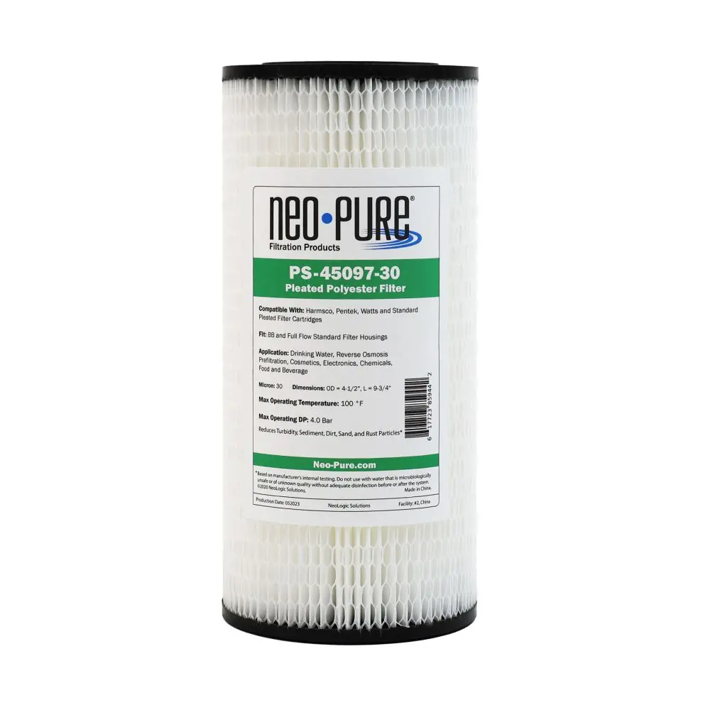 Neo-Pure Ps-45097-30 9-3/4" Bb High Efficiency Pleated Filter 30 Micron 1