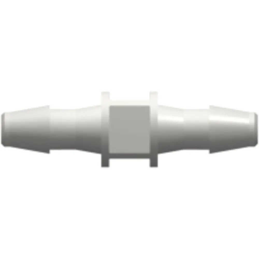 Linktech Straight Through Tube Fitting With 200 Series Barbs, 3/32" (2.4 Mm) Id Tubing, White Nylon 1