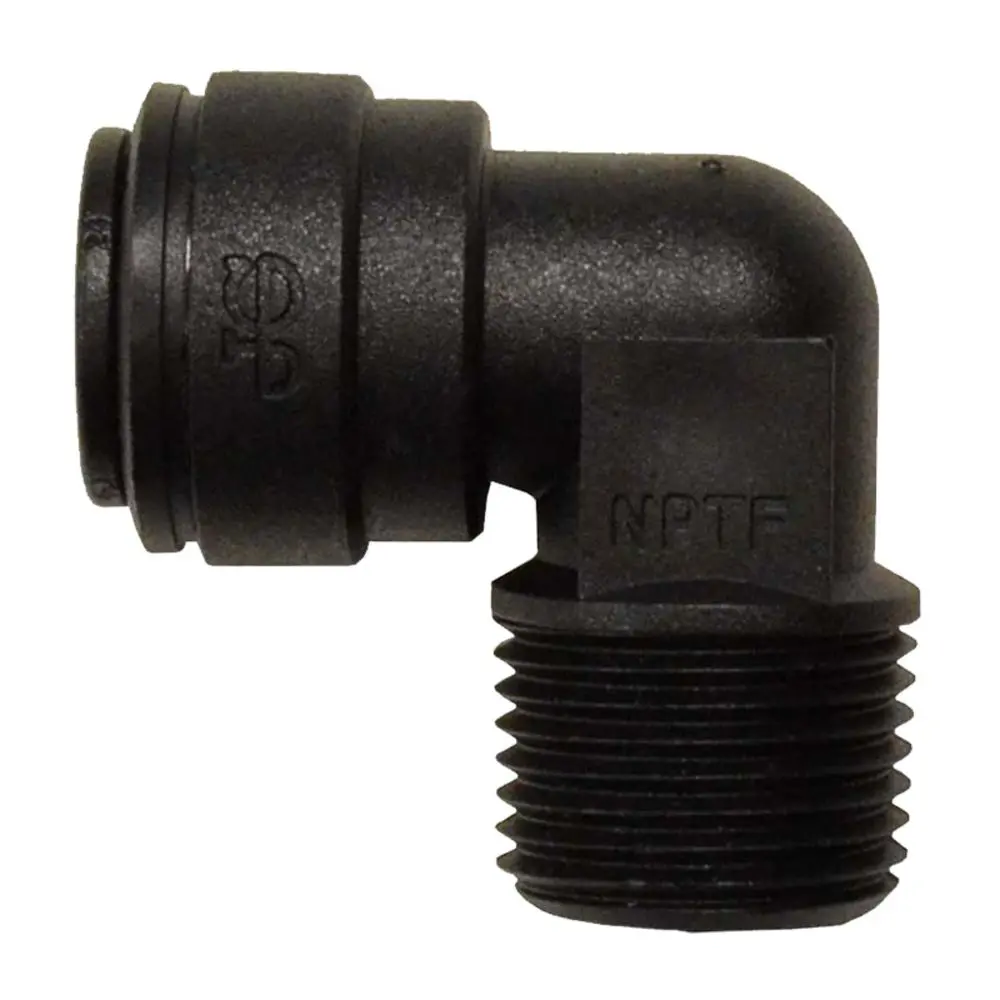 John Guest Fixed Elbow Nptf Black Polypropylene - 1/4 X 3/8 Nptf 1