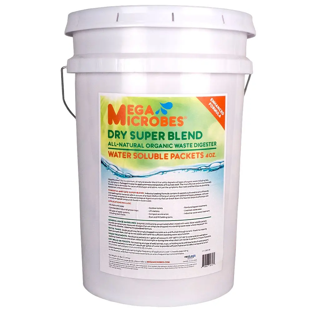 Megamicrobes Dry Premium Organic Waste Digester - Water Soluble Packets 1
