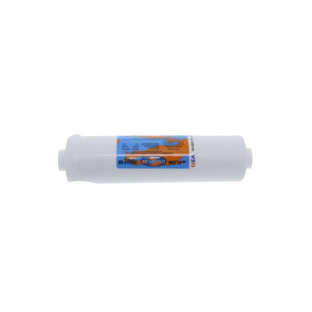 Omnipure Inline K5522-P-Bb 5 Mic Carbon Block Cto (W/ Scale Reduction) - 10" X 2.5" Filter - 1/4" Fpt 2