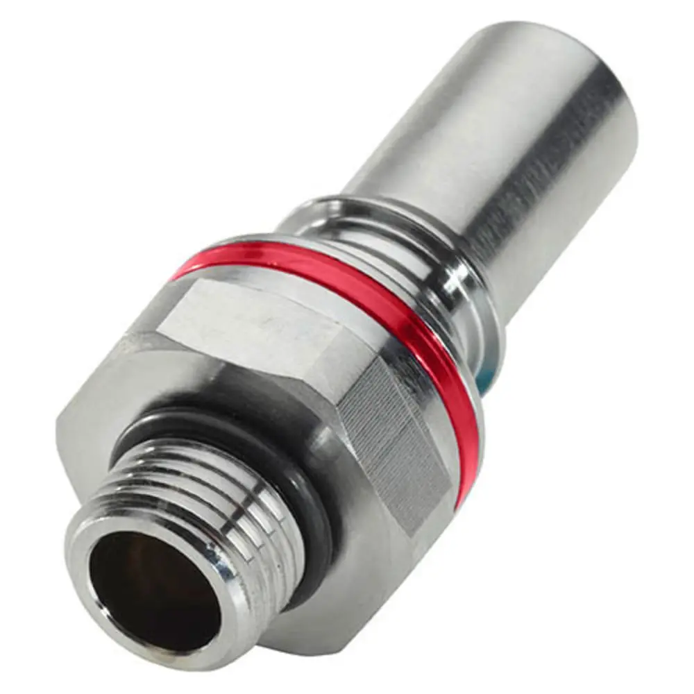 Lq6d46006red Valved Straight Thread Liquid Cooling Coupling Insert 3/8 Sae Warm Red 1