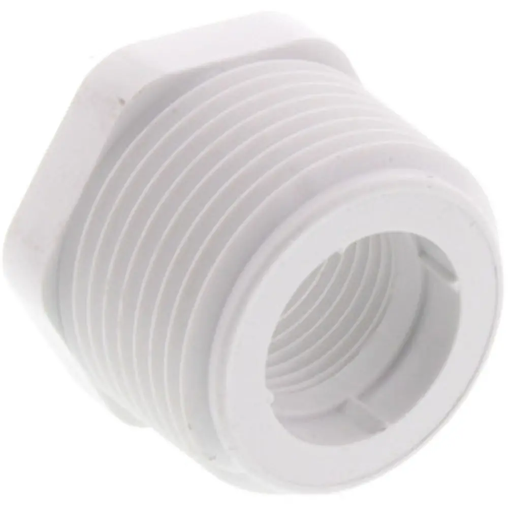 Pvc Reducer Bushing - 1 Mipt X 1/2 Fipt, White 1