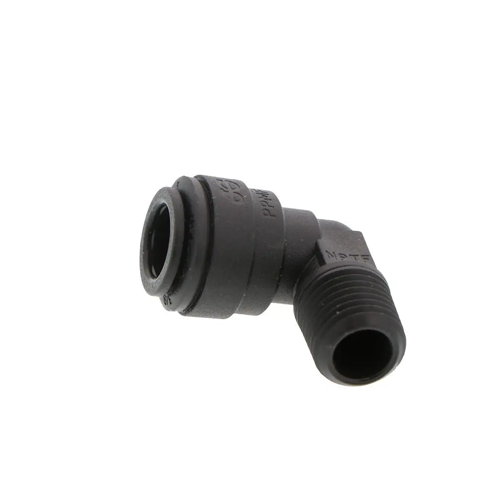 John Guest Fixed Elbow Nptf Black Polypropylene - 3/8 X 1/4 Nptf 1