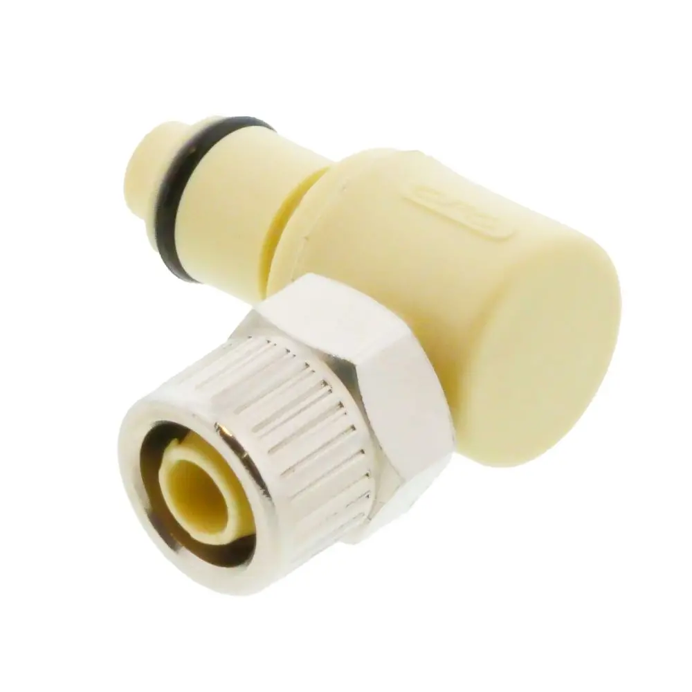 Plcd2100612 Valved Elbow Hose Barb Coupling Insert 3/8 Id Barb 1