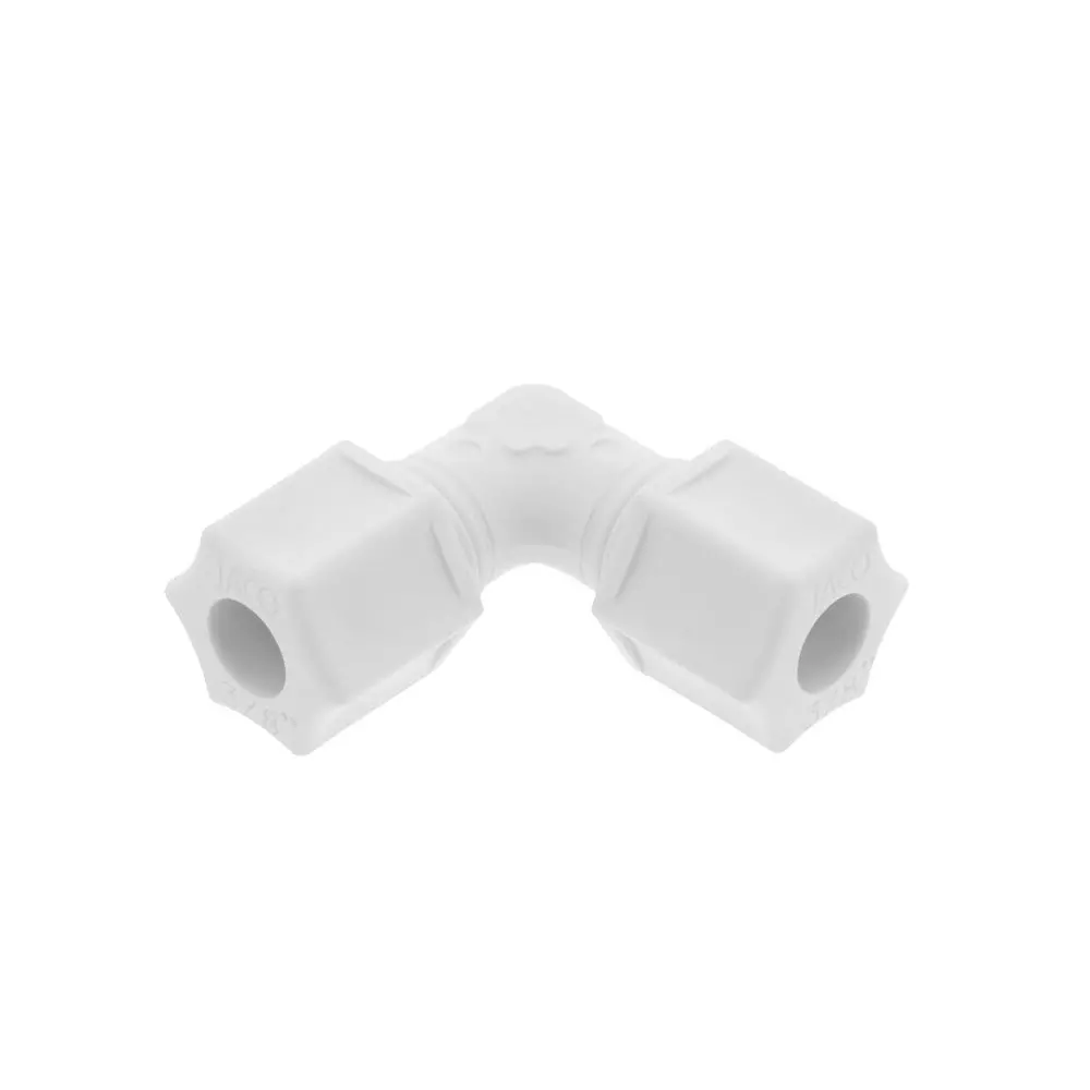 Jaco 50-6-P-O Polypropylene Union Elbow 3/8 Od Tube X 3/8 Od Tube 1