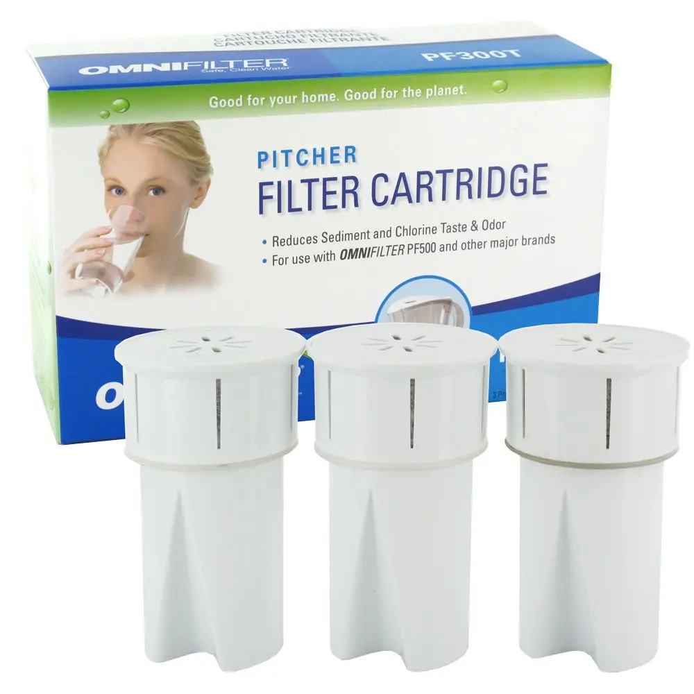 Omnifilter Pf300t Replacement Filter For Pf500 Water Filter Pitcher 3 Pack 1