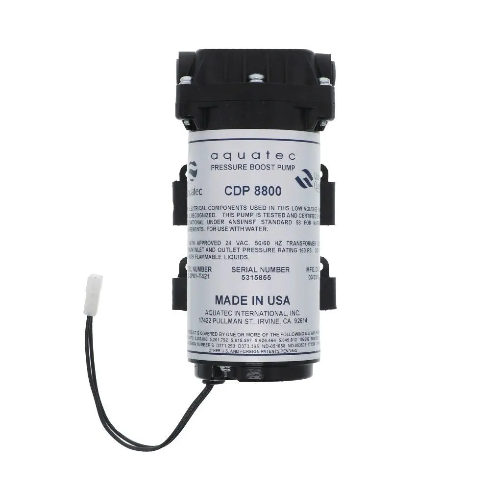 Aquatec Cdp 8800 Pressure Boost Pump 8852-2P01-T421 160 Psi Bypass, 3/8 Jg, 24 Vac 1