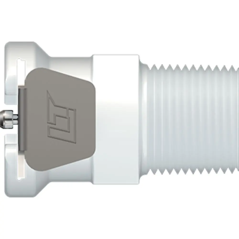 Linktech 40Ac Series Male Thread Female, Valved, 1/4" Mnpt, Natural Acetal, Buna N 1