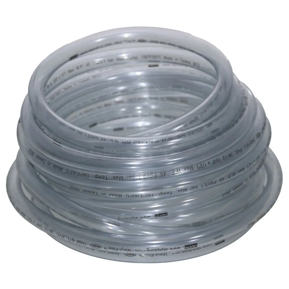Clear Flexible Pvc Tubing 3/8 Id X 1/2 Od 1
