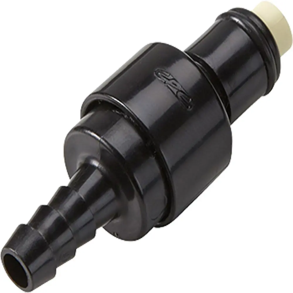 Plcd2200606mblk Valved In-Line Hose Barb Coupling Insert 3/8 Id Barb 1