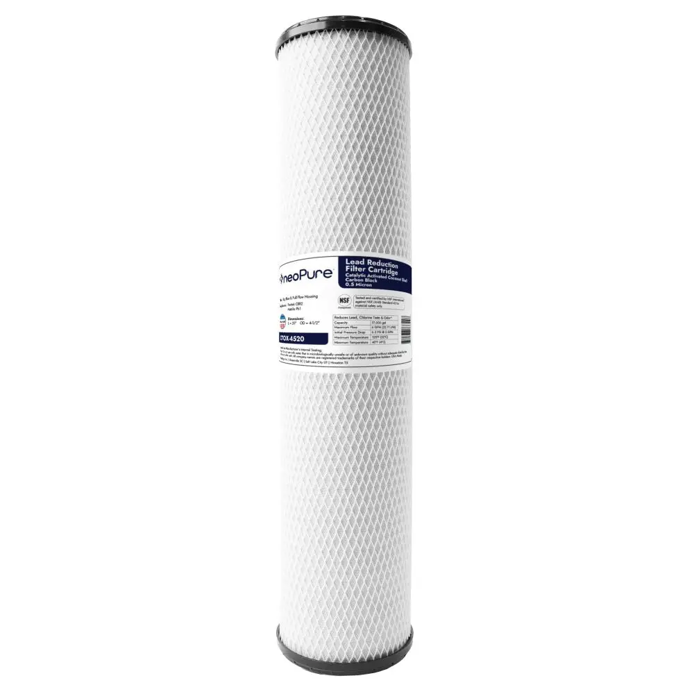 Neo-Pure Ctox-4520 20" X 4-1/2" Chloramine/Voc/Lead Carbon Block Filter 0.5 Micron 1