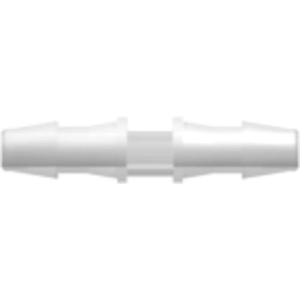 Linktech Straight Through Tube Fitting With 200 Series Barbs, 1/16" (1.6 Mm) Id Tubing, Natural Polypropylene 1